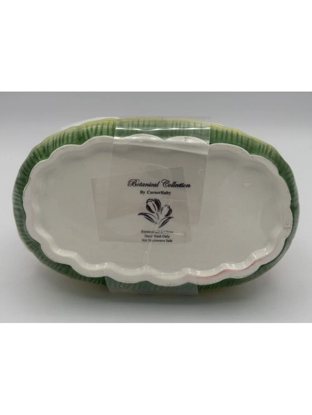 Corner Ruby Garden Collection Pink Flower Butter Dish – Botanical Ceramic